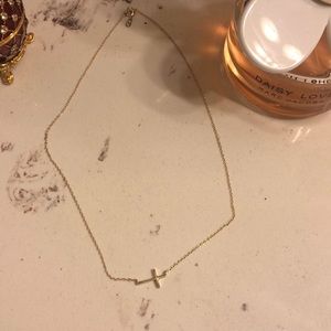 Gold cross necklace